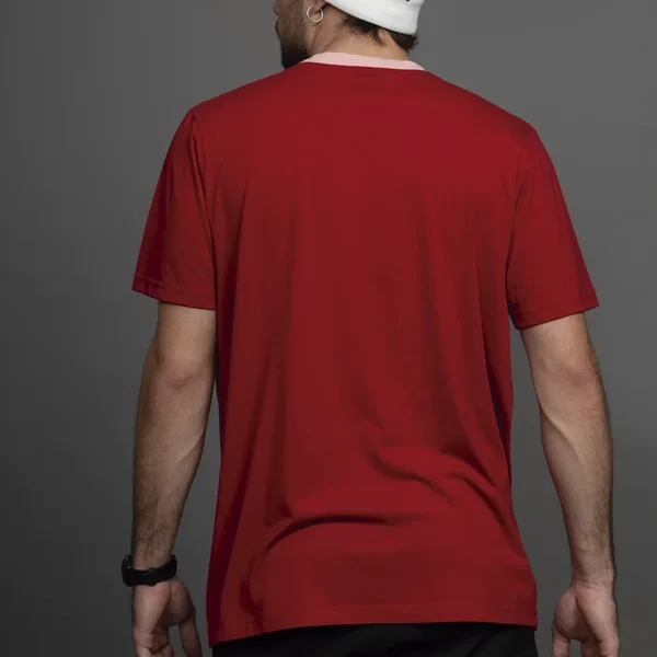 REMERA ROJO BOLSILLO ROSA - Imagen 3