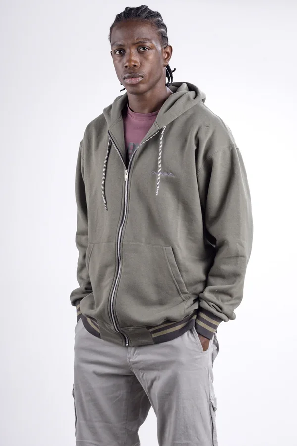 Campera City Jersey con Capucha Beige - Imagen 2