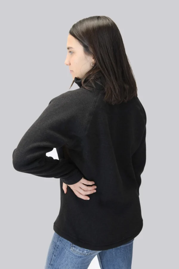 Buzo Sweater Fleece Basic Negro - Imagen 3