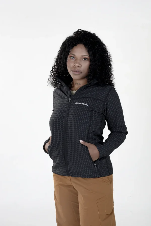 Campera Grid Fleece Basic Negra - Imagen 3