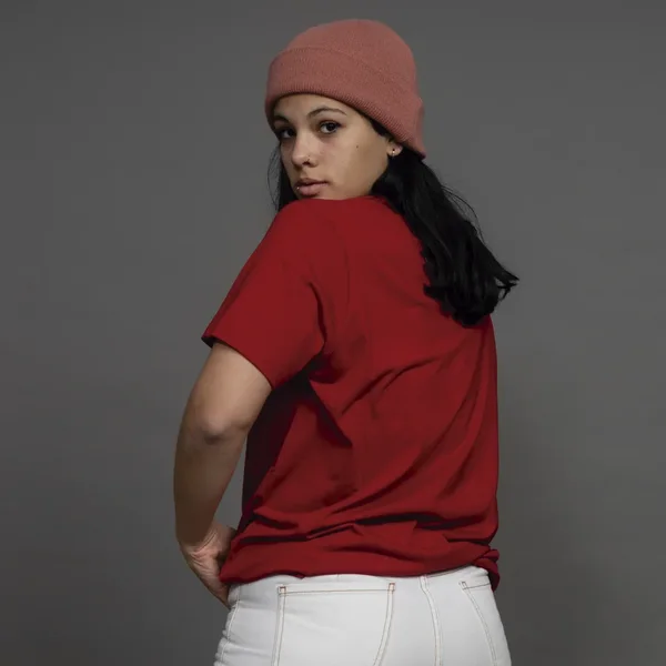 REMERA ROJO BOLSILLO ROSA - Imagen 5