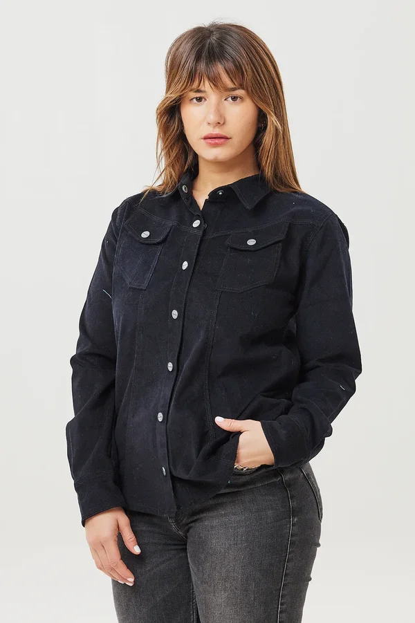 Camisa Corderoy Lady Black - Imagen 2