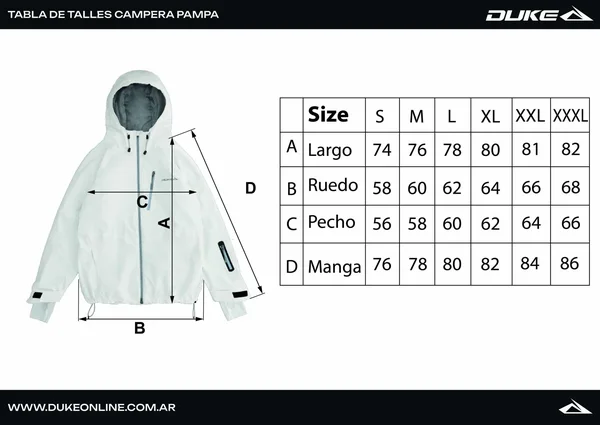 Campera Pampa Men Blanca - Imagen 7
