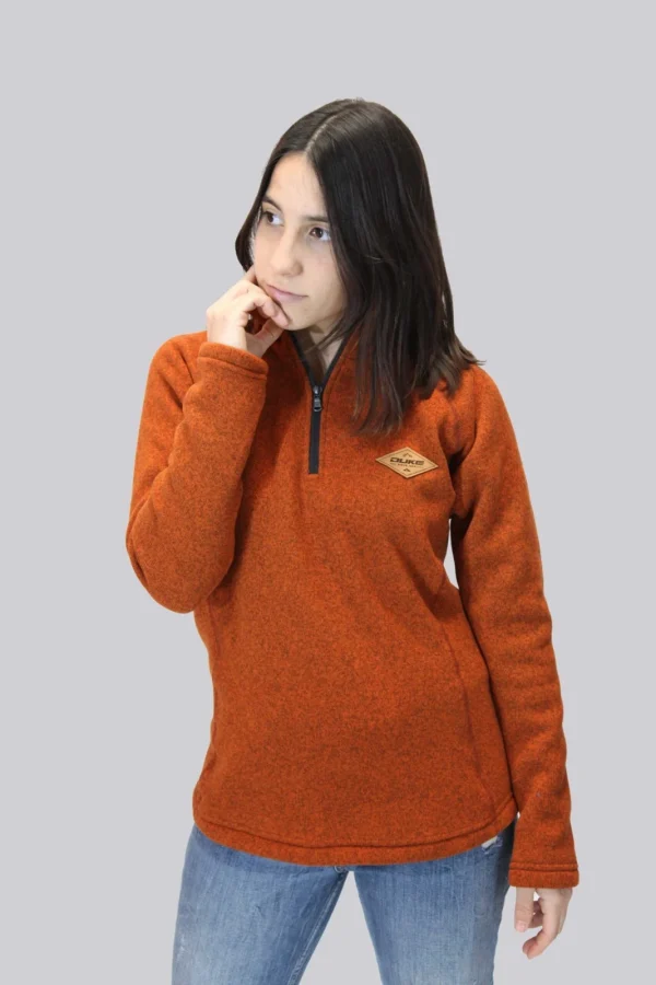 Buzo Sweater Fleece Basic Naranja