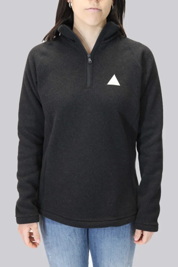 Buzo Sweater Fleece Basic Negro - Imagen 2