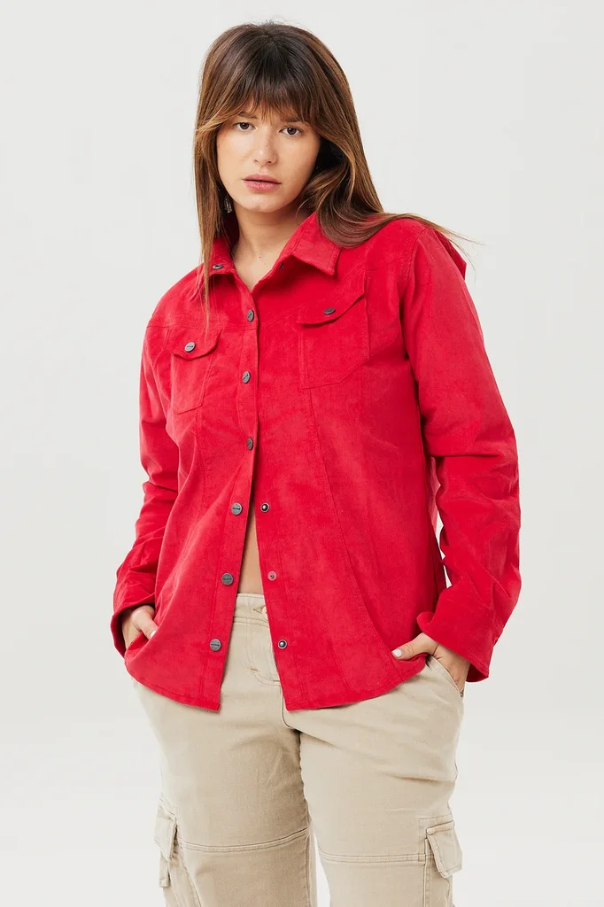 Camisa Corderoy Lady Red