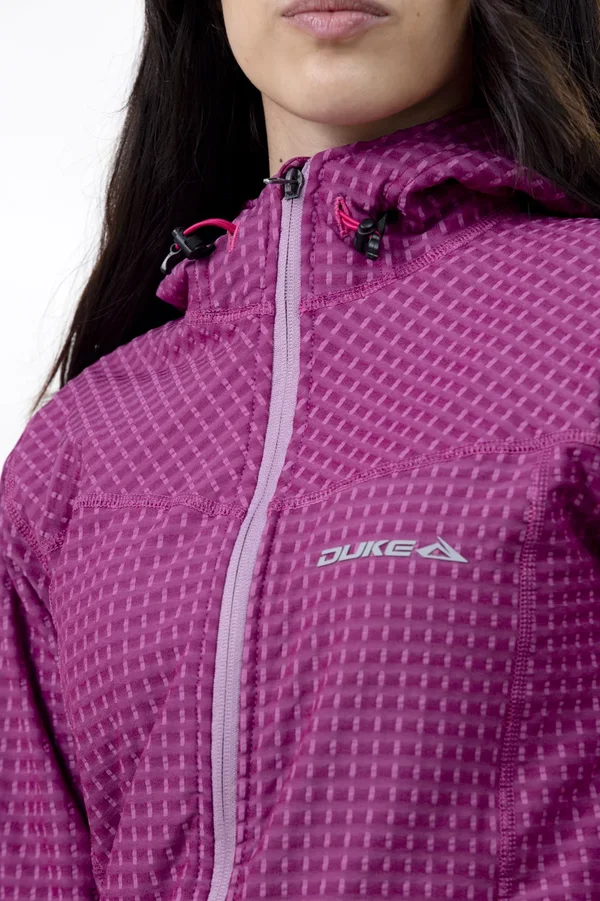 Campera Grid Fleece Basic Rosa - Imagen 9