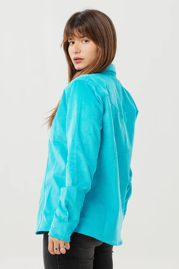 Camisa Corderoy Lady Light Blue - Imagen 4