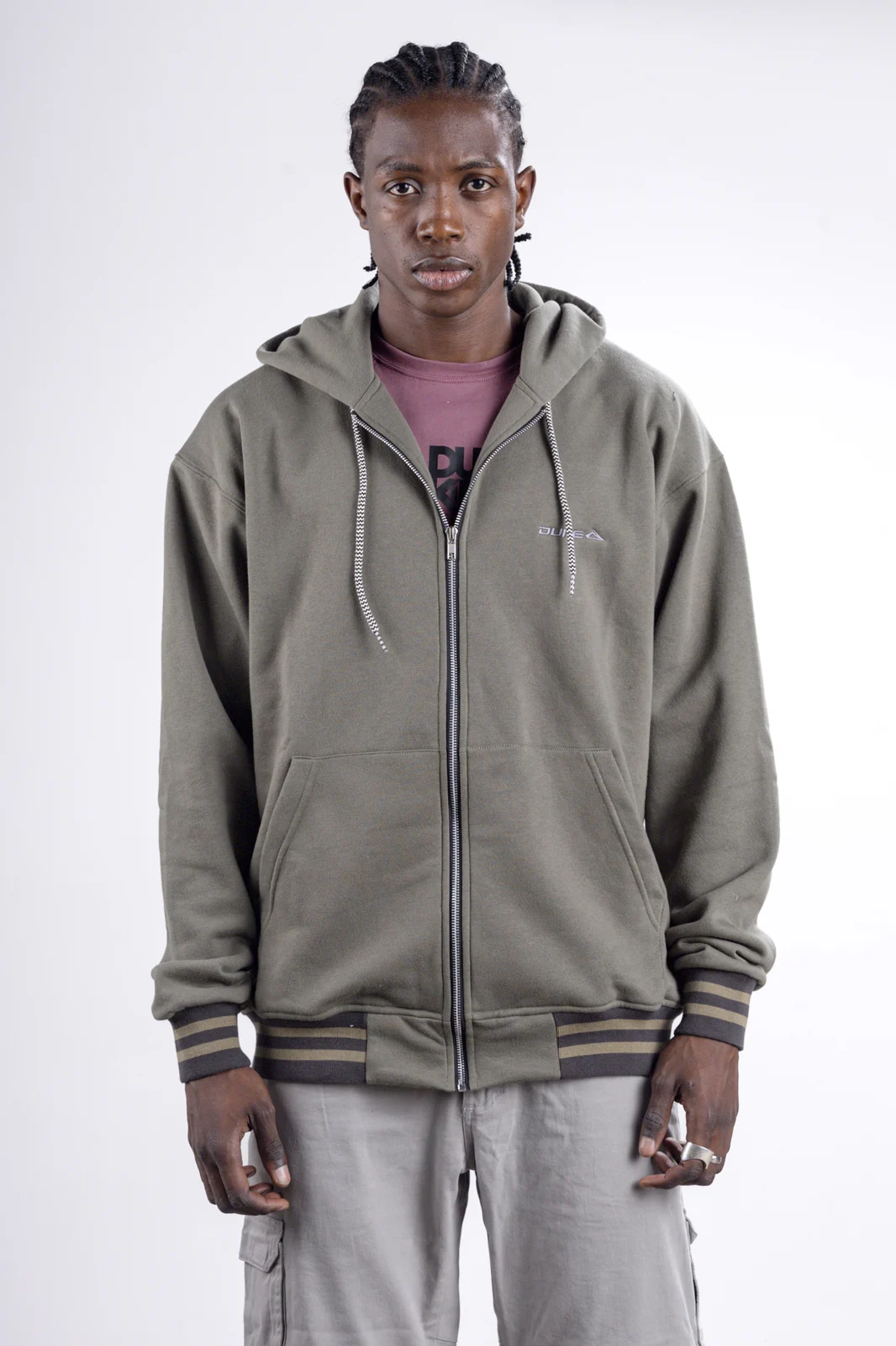 Campera City Jersey con Capucha Beige