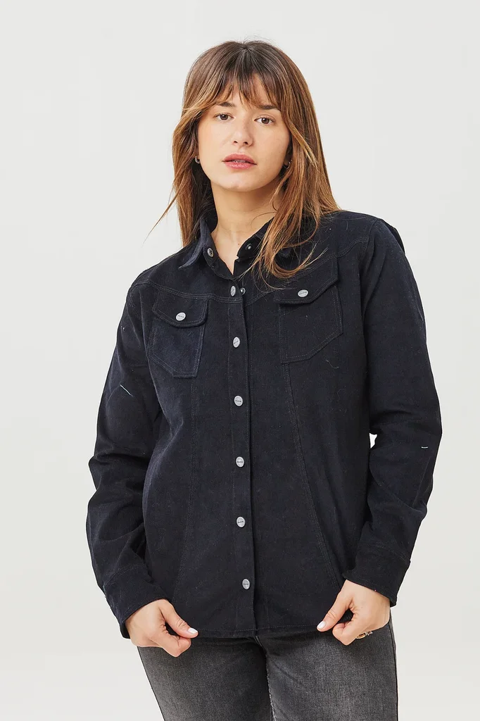Camisa Corderoy Lady Black