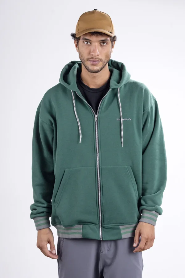 Campera City Jersey con Capucha Verde