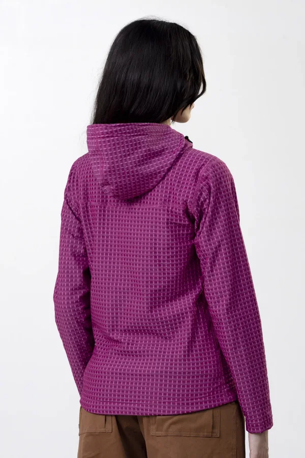 Campera Grid Fleece Basic Rosa - Imagen 7
