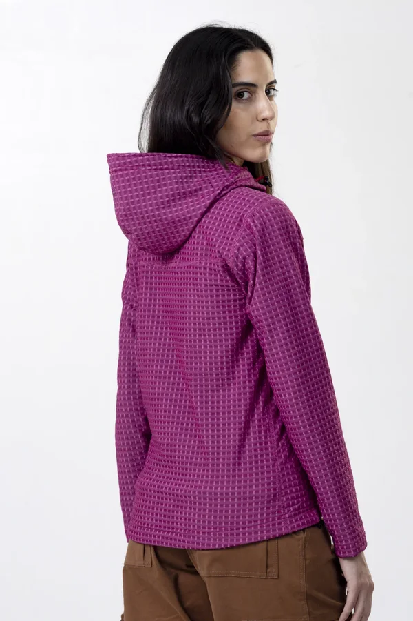 Campera Grid Fleece Basic Rosa - Imagen 8