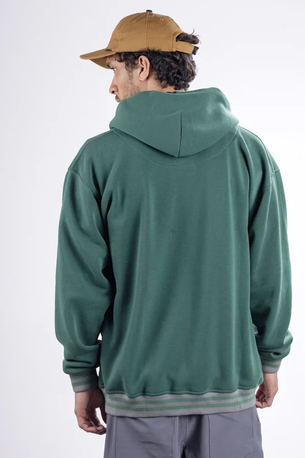Campera City Jersey con Capucha Verde - Imagen 2