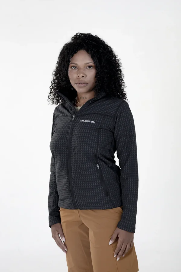 Campera Grid Fleece Basic Negra - Imagen 2