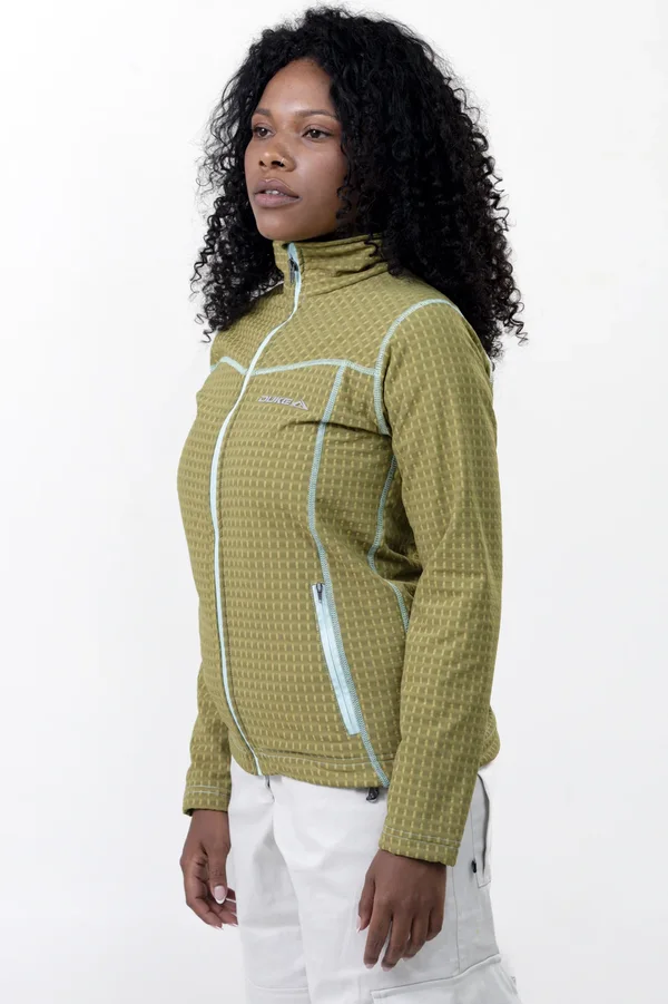 Campera Grid Fleece Basic Verde - Imagen 5