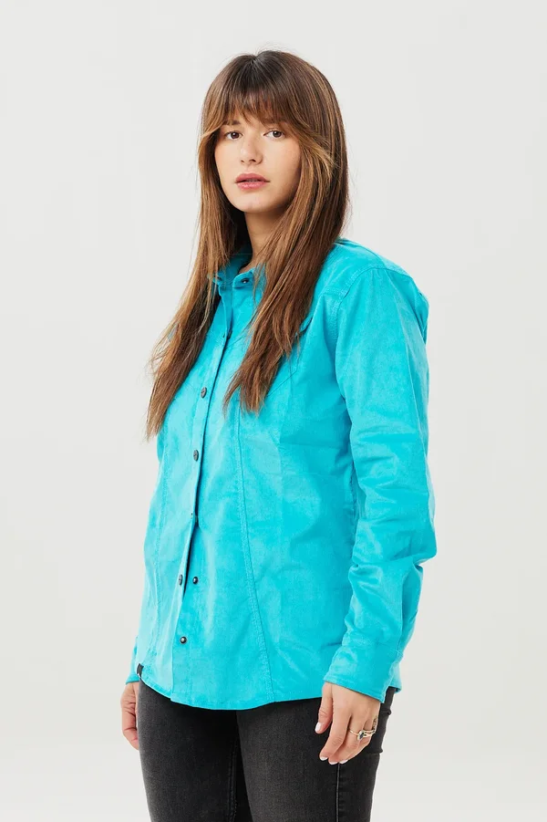 Camisa Corderoy Lady Light Blue - Imagen 6