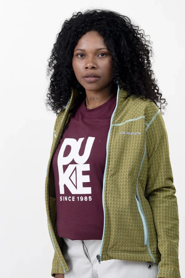 Campera Grid Fleece Basic Verde