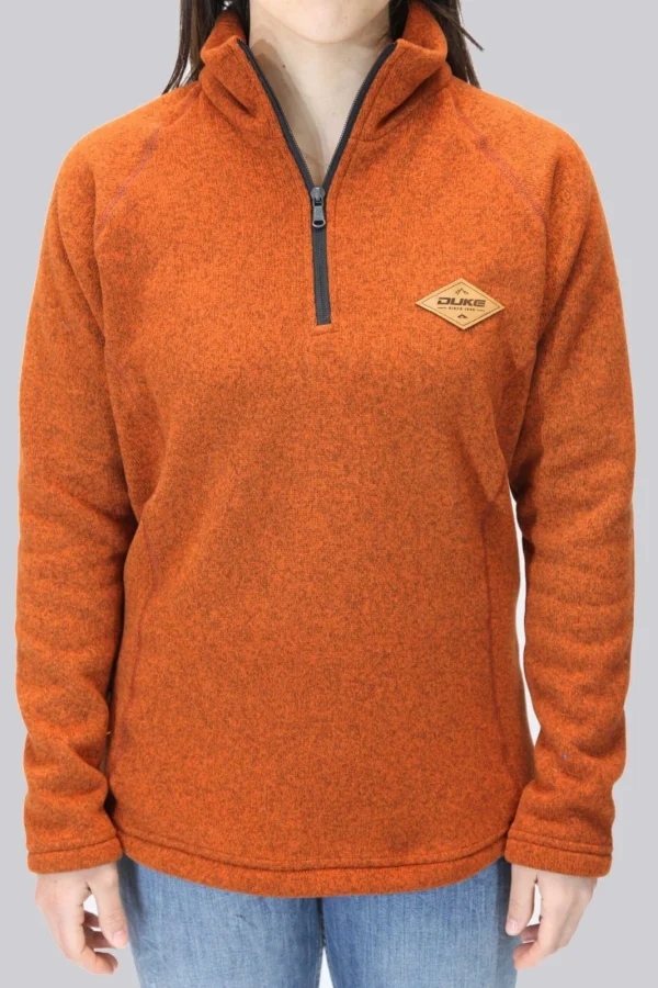 Buzo Sweater Fleece Basic Naranja - Imagen 2