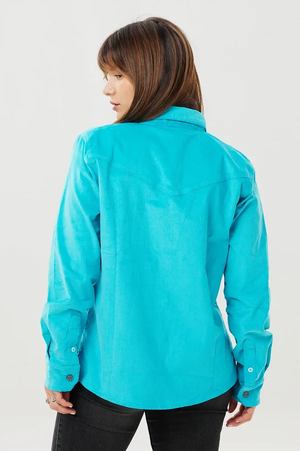 Camisa Corderoy Lady Light Blue - Imagen 3