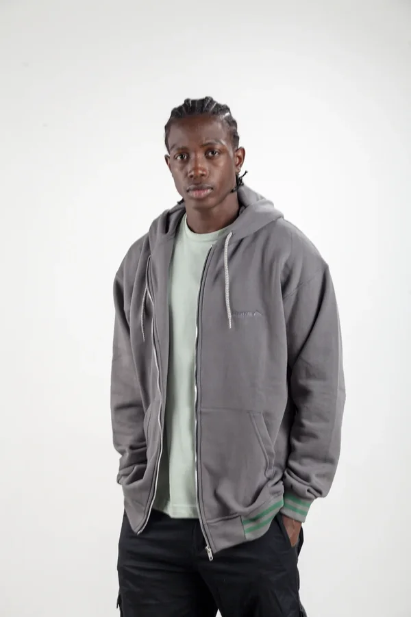 Campera City Jersey con Capucha Gris