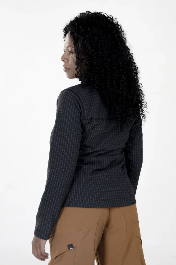 Campera Grid Fleece Basic Negra - Imagen 5