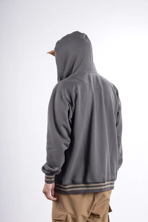 Campera City Jersey con Capucha Gris Oscuro - Imagen 4