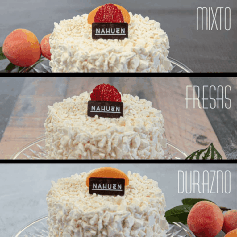 Variedades Balcarce: Mixto arriba, Frutilla en el centro y Durazno abajo